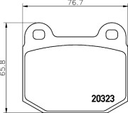 8DB 355 009-061 Sada brzdových destiček, kotoučová brzda HELLA