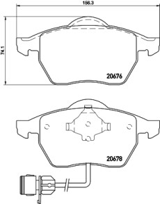 8DB 355 007-461 Sada brzdových destiček, kotoučová brzda HELLA