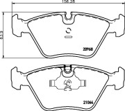 8DB 355 007-411 HELLA sada brzdových platničiek kotúčovej brzdy 8DB 355 007-411 HELLA