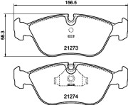 8DB 355 007-721 Sada brzdových destiček, kotoučová brzda HELLA