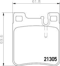 8DB 355 007-581 Sada brzdových destiček, kotoučová brzda HELLA