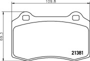 8DB 355 006-591 Sada brzdových destiček, kotoučová brzda HELLA