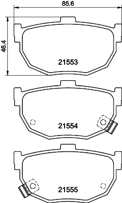 8DB 355 006-411 Sada brzdových destiček, kotoučová brzda HELLA