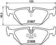 8DB 355 007-511 Sada brzdových destiček, kotoučová brzda HELLA