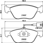 8DB 355 008-611 Sada brzdových destiček, kotoučová brzda HELLA