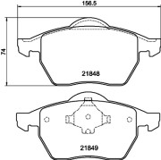 8DB 355 008-001 Sada brzdových destiček, kotoučová brzda HELLA