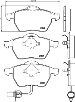 8DB 355 008-911 Sada brzdových destiček, kotoučová brzda HELLA