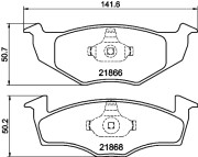 8DB 355 007-891 Sada brzdových destiček, kotoučová brzda HELLA