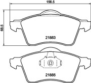 8DB 355 008-011 Sada brzdových destiček, kotoučová brzda HELLA