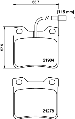 8DB 355 008-171 Sada brzdových destiček, kotoučová brzda HELLA