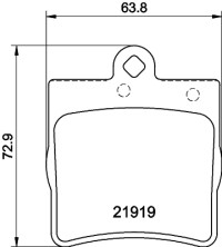 8DB 355 008-961 Sada brzdových destiček, kotoučová brzda HELLA