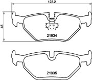 8DB 355 008-761 Sada brzdových destiček, kotoučová brzda HELLA