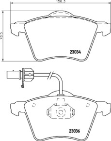 8DB 355 008-771 Sada brzdových destiček, kotoučová brzda HELLA