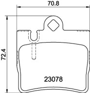 8DB 355 008-711 Sada brzdových destiček, kotoučová brzda HELLA