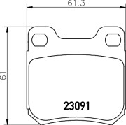 8DB 355 009-041 Sada brzdových destiček, kotoučová brzda HELLA