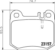 8DB 355 008-831 Sada brzdových destiček, kotoučová brzda HELLA