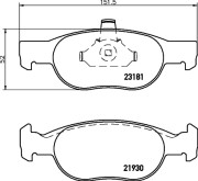 8DB 355 008-431 Sada brzdových destiček, kotoučová brzda HELLA