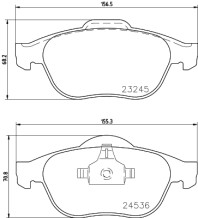 8DB 355 009-101 Sada brzdových destiček, kotoučová brzda HELLA