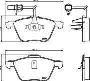 8DB 355 008-921 Sada brzdových destiček, kotoučová brzda HELLA