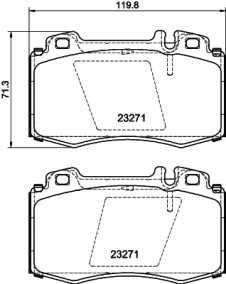 8DB 355 008-691 Sada brzdových destiček, kotoučová brzda HELLA