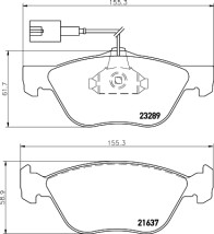 8DB 355 007-931 Sada brzdových destiček, kotoučová brzda HELLA