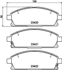 8DB 355 009-661 Sada brzdových destiček, kotoučová brzda HELLA