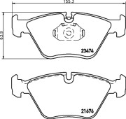 8DB 355 009-651 Sada brzdových destiček, kotoučová brzda HELLA