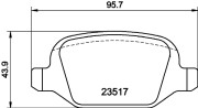 8DB 355 009-361 Sada brzdových destiček, kotoučová brzda HELLA