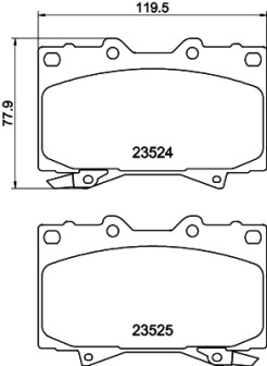 8DB 355 009-371 Sada brzdových destiček, kotoučová brzda HELLA