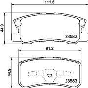 8DB 355 009-691 Sada brzdových destiček, kotoučová brzda HELLA