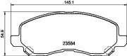 8DB 355 009-671 Sada brzdových destiček, kotoučová brzda HELLA