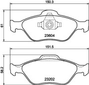 8DB 355 008-901 Sada brzdových destiček, kotoučová brzda HELLA