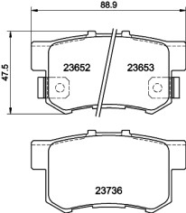 8DB 355 009-581 Sada brzdových destiček, kotoučová brzda HELLA