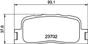 8DB 355 011-001 Sada brzdových destiček, kotoučová brzda HELLA