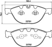 8DB 355 006-551 Sada brzdových destiček, kotoučová brzda HELLA