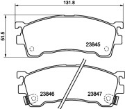 8DB 355 006-621 Sada brzdových destiček, kotoučová brzda HELLA