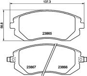 8DB 355 010-211 Sada brzdových destiček, kotoučová brzda HELLA