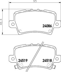 8DB 355 006-751 Sada brzdových destiček, kotoučová brzda HELLA