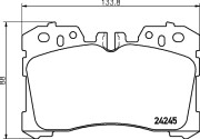 8DB 355 006-661 Sada brzdových destiček, kotoučová brzda HELLA