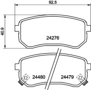 8DB 355 006-581 Sada brzdových destiček, kotoučová brzda HELLA