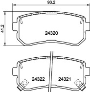 8DB 355 006-961 Sada brzdových destiček, kotoučová brzda HELLA