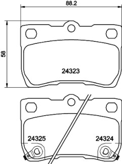 8DB 355 006-971 Sada brzdových destiček, kotoučová brzda HELLA