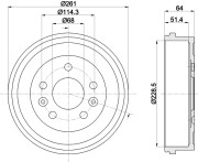 8DT 355 303-151 Brzdový buben HELLA