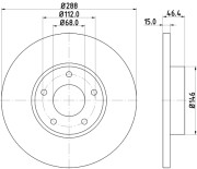 8DD 355 102-781 Brzdový kotouč PRO HELLA