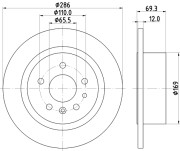 8DD 355 103-741 Brzdový kotouč PRO HELLA