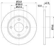 8DD 355 104-631 Brzdový kotouč PRO HELLA