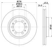 8DD 355 105-131 Brzdový kotouč HELLA