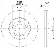 8DD 355 105-361 Brzdový kotouč PRO HELLA