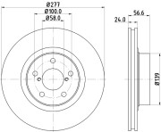 8DD 355 129-421 Brzdový kotouč PRO High Carbon HELLA