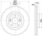 8DD 355 131-351 Brzdový kotouč PRO HELLA